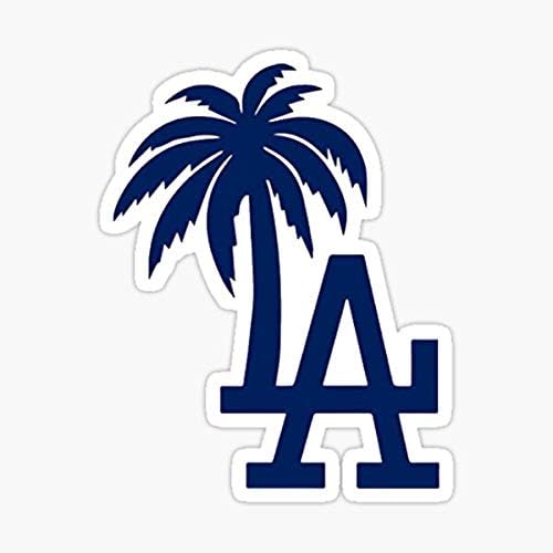 Los Angeles Palm Tree - White Sticker - Waterproof Sticker Decal Cars Laptops Windows Etc