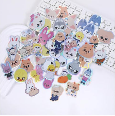 Stray-Kids Stickers Cartoon Laptop Sticker Great for Skateboard Car Bicycle Door Snowboard Waterproof Schoolbags(100PCS-Purple)