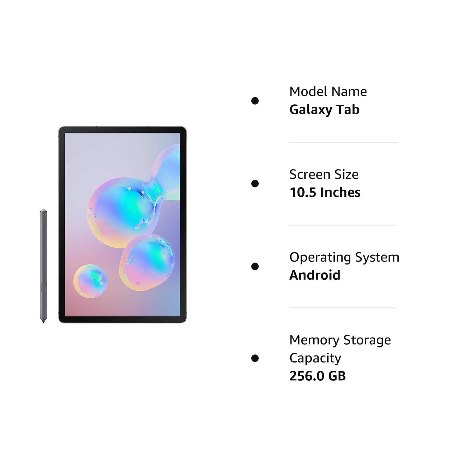 Samsung Galaxy Tab S6 10,5 Zoll, 256 GB WiFi Tablet Mountain Gray - SM-T860NZALXAR (Generalüberholt)