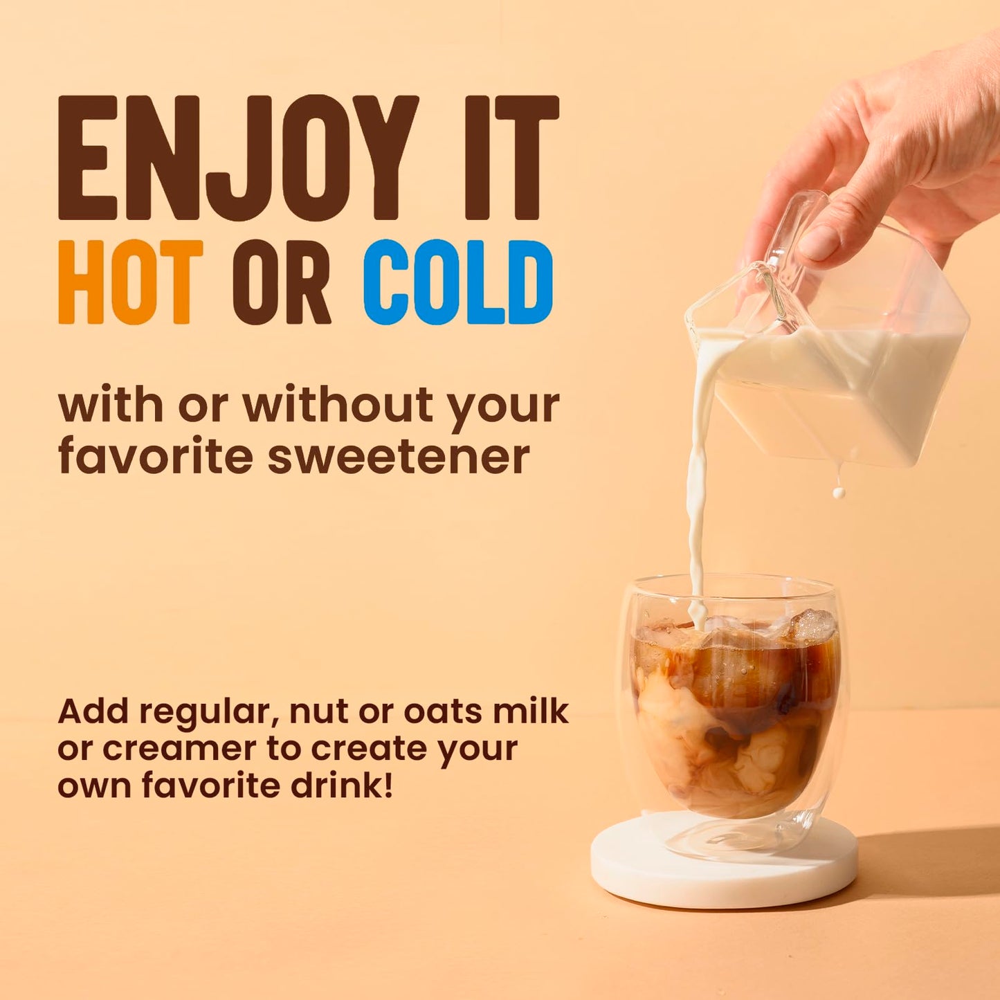 Skinny Instant Mushroom Coffee (60 Servings) Mental Focus Plus Diet Support - Turkey Tail, Maitake, Shiitake & Turmeric, Mixed With Gourmet 100% Arabica Medium Roast Instant Coffee