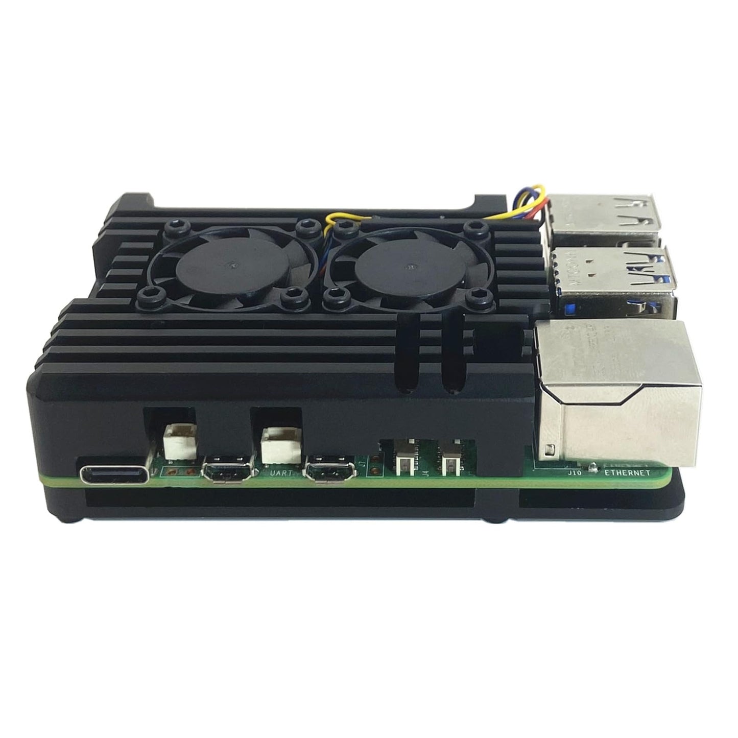 Raspberry Pi 5 Aluminum Alloy Armor Case,Pi 5 Heatsink Cooler,Passive Cooling Case for Raspberry Pi 5 4GB/8GB (with Dual Fan)