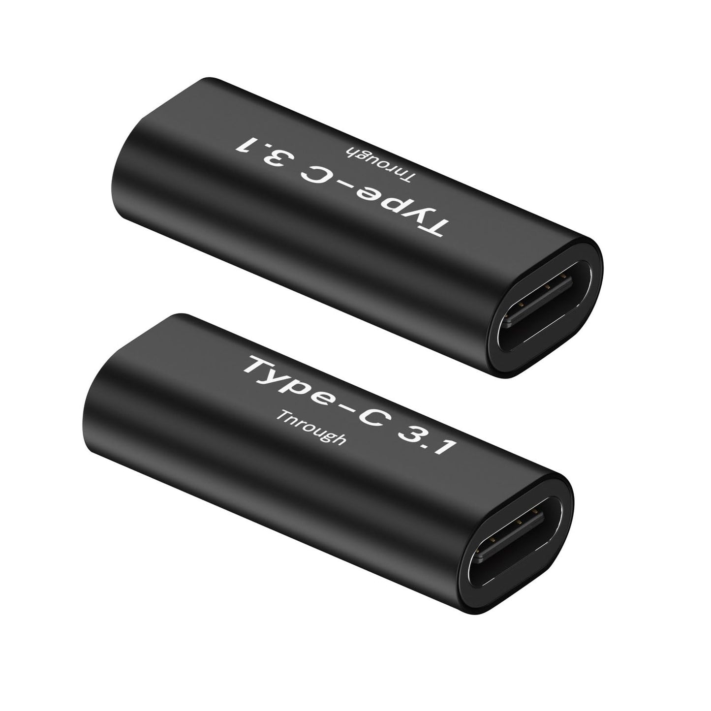 Pastall 5er-Pack USB-C-Adapter (Buchse auf Buchse). USB-C-Verlängerung. USB-C-Koppler unterstützt Datenübertragung bis zu 10 Gbit/s und 100 W Schnellladung. Kompatibel mit Thunderbolt 4/3. Unterstützt 8K@60Hz-Video.