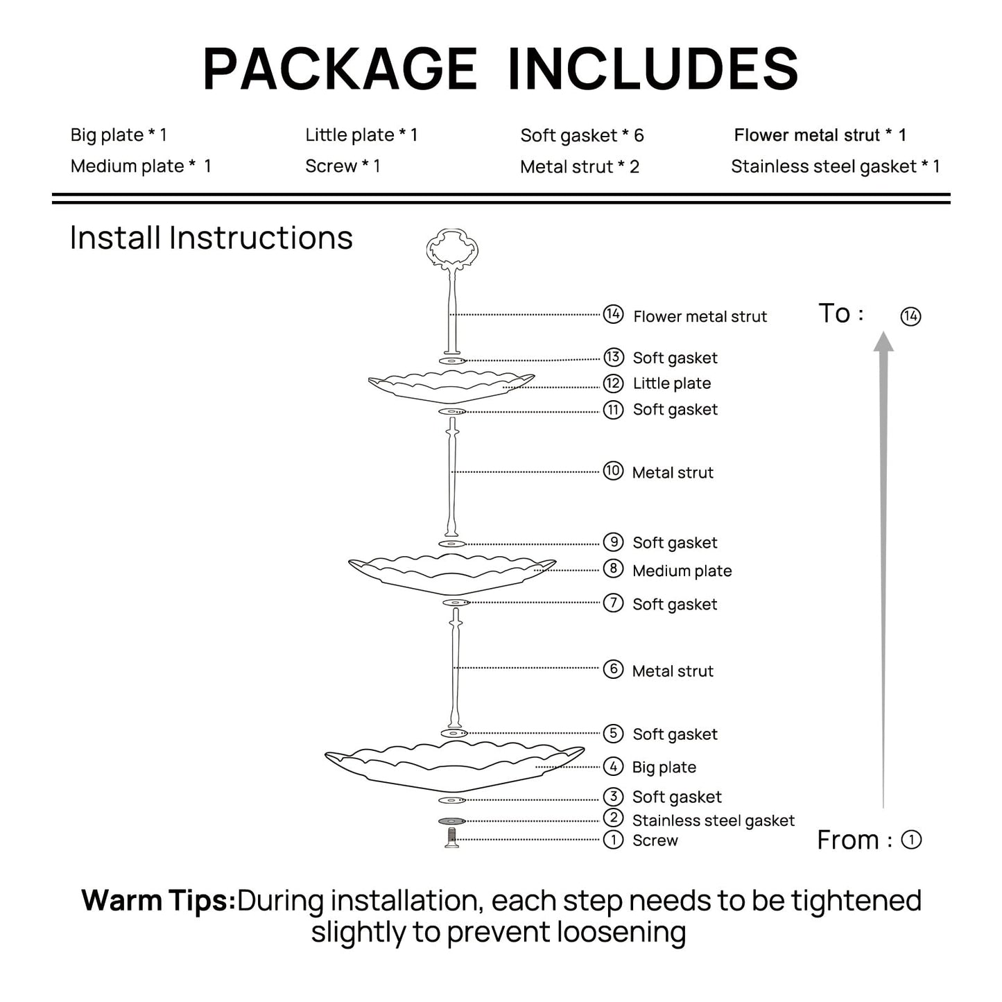 Sumerflos 3 Tier Porcelain Cupcake Stand, Tiered Serving Cake Stand, Square White Embossed Dessert Stand, Weddings Parties Pastry Serving Tray
