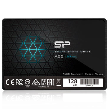 Silicon Power 128GB SSD 3D NAND A55 SLC Cache Performance Boost SATA III 2.5" 7mm (0.28") Internal Solid State Drive (SU128GBSS3A55S25AH)