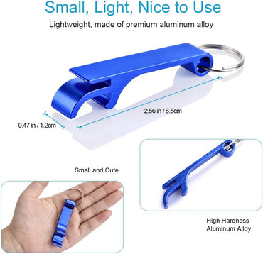 Mcyye 6PCS Colorful Mcyye Beer Bottle Openers, Premium Metal Keychain Bottle Opener, Beverage Bottle Opener for Men, Women, Small and Practical, Easy to Carry, Open the Lids of Beer Bottle Easily