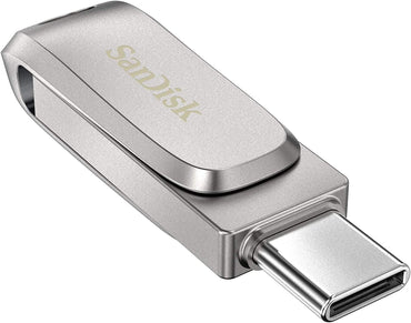 SanDisk 1TB Flash Drive (Bulk 2 Pack) Ultra Dual Drive Luxe USB Type-C for Smartphones, Tablets, and Computers - High Speed USB 3.1 (SDDDC4-1T00-G46) Bundle with (1) Everything But Stromboli Lanyard