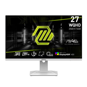 MSI MAG274QRFW 27-inch 2560 x 1440 (QHD) Computer Monitor, 180Hz, Adaptive Sync, HDMI, DisplayPort, VESA Mountable, Tilt, Height Adjustable, Speaker, 1ms, Black