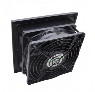 SXDOOL #803 Black 150x150mm Ventilator Filter Kit for Enclosure Cabinets, 120mm x 38mm AC/EC Fan, 115V/230V, Dustproof and Waterproof