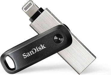 SanDisk iXpand Go 64GB Flash Drive for iPhone, iPad, Computers & Laptops - 3.0 USB 2-for-1 Drive with Type-A & Lightning Connectors (SDIX60N-064G-GN6NN) Bundle with 1 Everything But Stromboli Lanyard