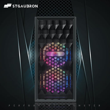 STGAubron Gaming PC Computer Desktop, Radeon RX 580 8G GDDR5, Intel Core i5-9400F up to 4.1GHz, 16G DDR4 Memory, 512G SSD, 600M WiFi, BT 5.0, RGB Fan x 2, Windows 11 Home