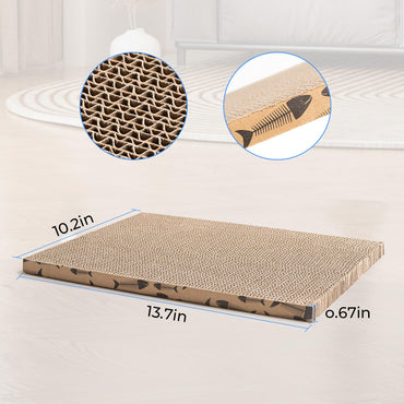 Roadtofree Cat Scratcher Cardboard Cat Scratching Board Cat Scratchers for Indoor Cats Cat Scratching pad (1pcs)