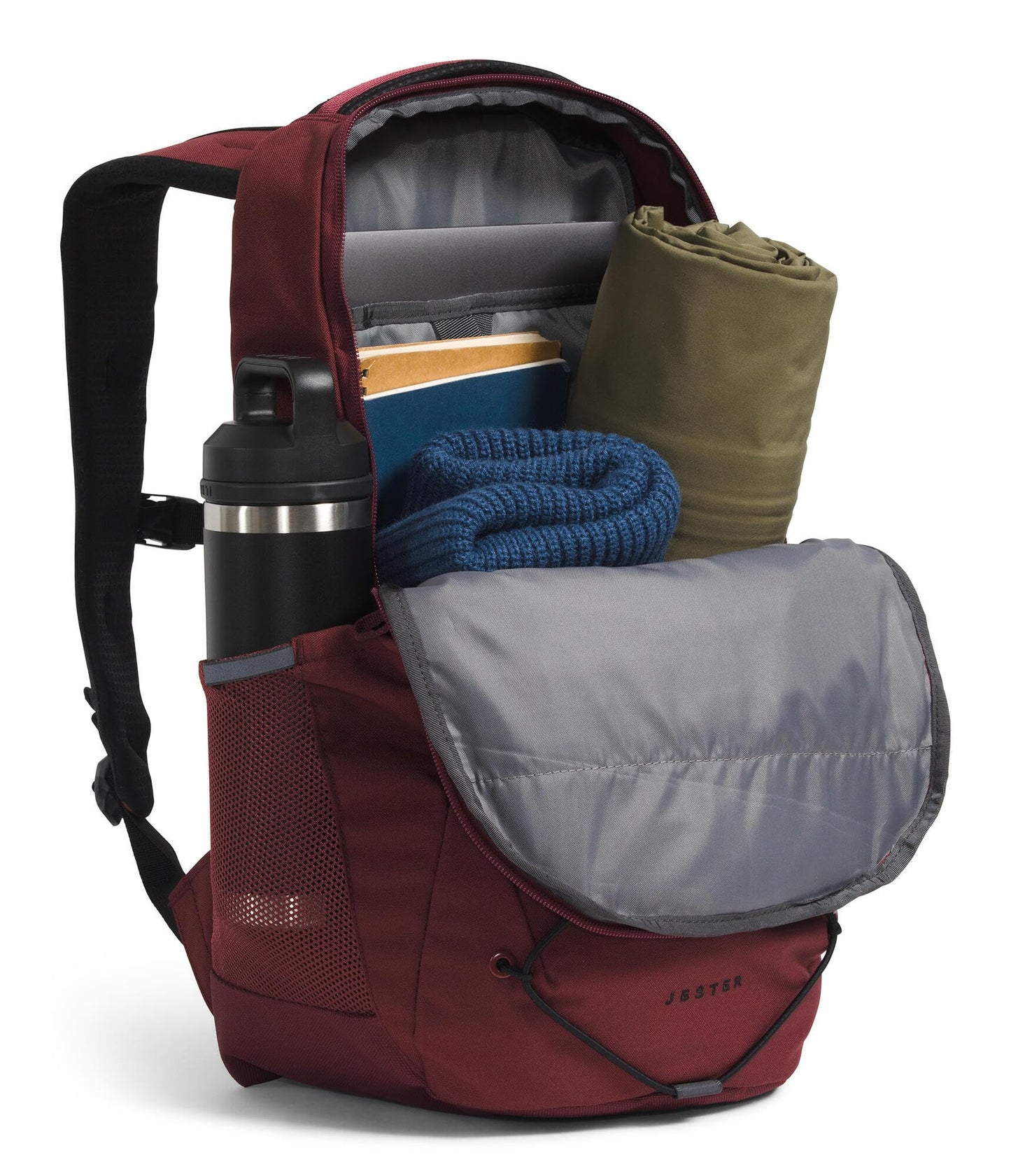 The North Face Jester Everyday Laptop Backpack - PFAS Free, Sumac/TNF Black, One Size