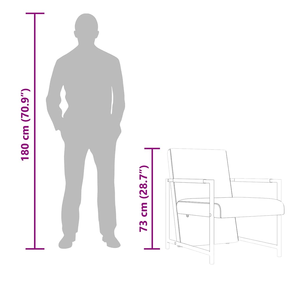 Sessel mit Verchromten Beinen Schwarz Kunstleder