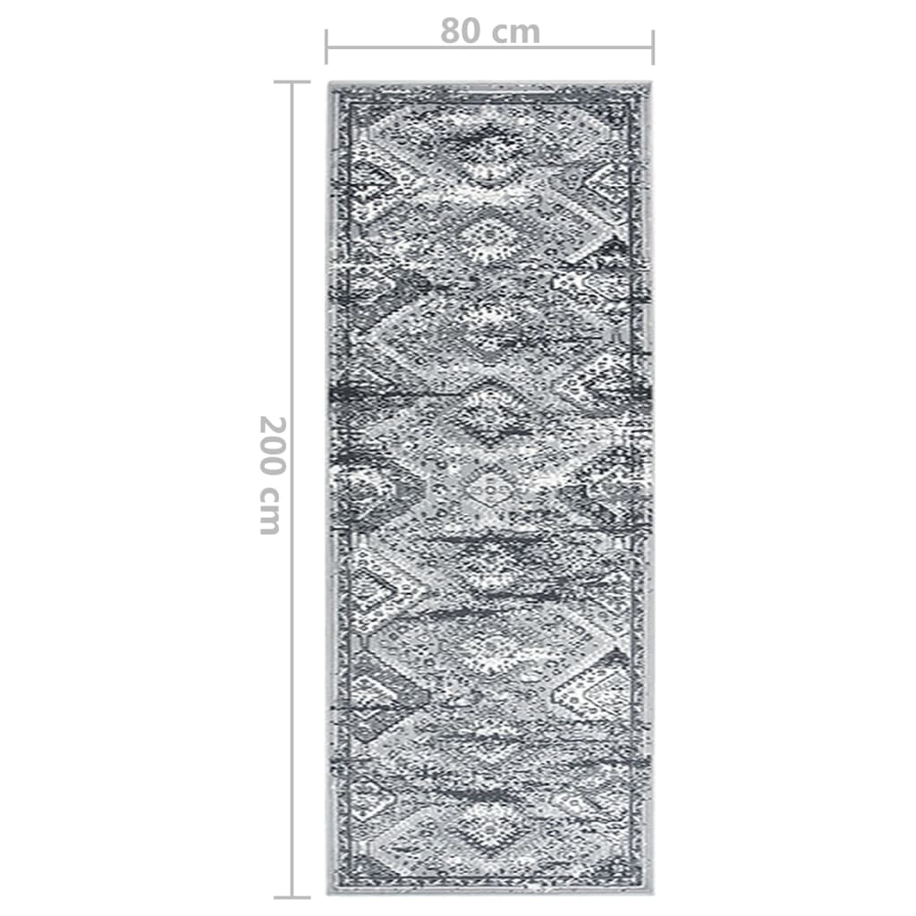 Teppichläufer BCF Orientalisch Grau 80x200 cm