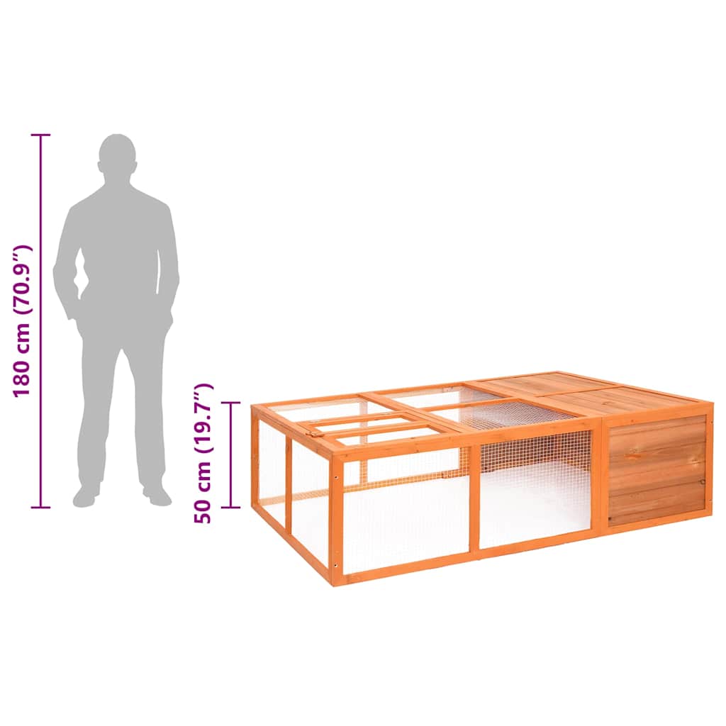 Garten-Tierkäfig 150x100x50 cm Massivholz Tanne