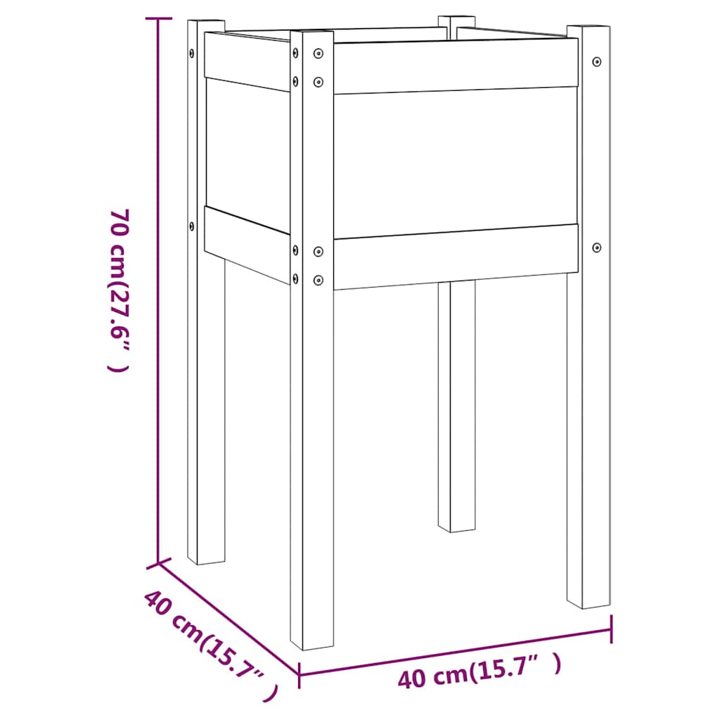 Pflanzkübel 2 Stk. 40x40x70 cm Massivholz Kiefer