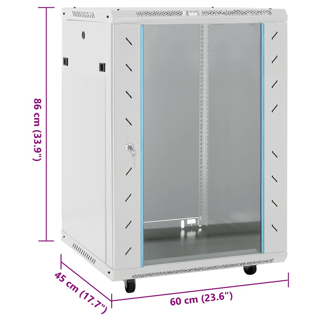 15U Netzwerkschrank auf Rollen 19" IP20 60x45x86 cm