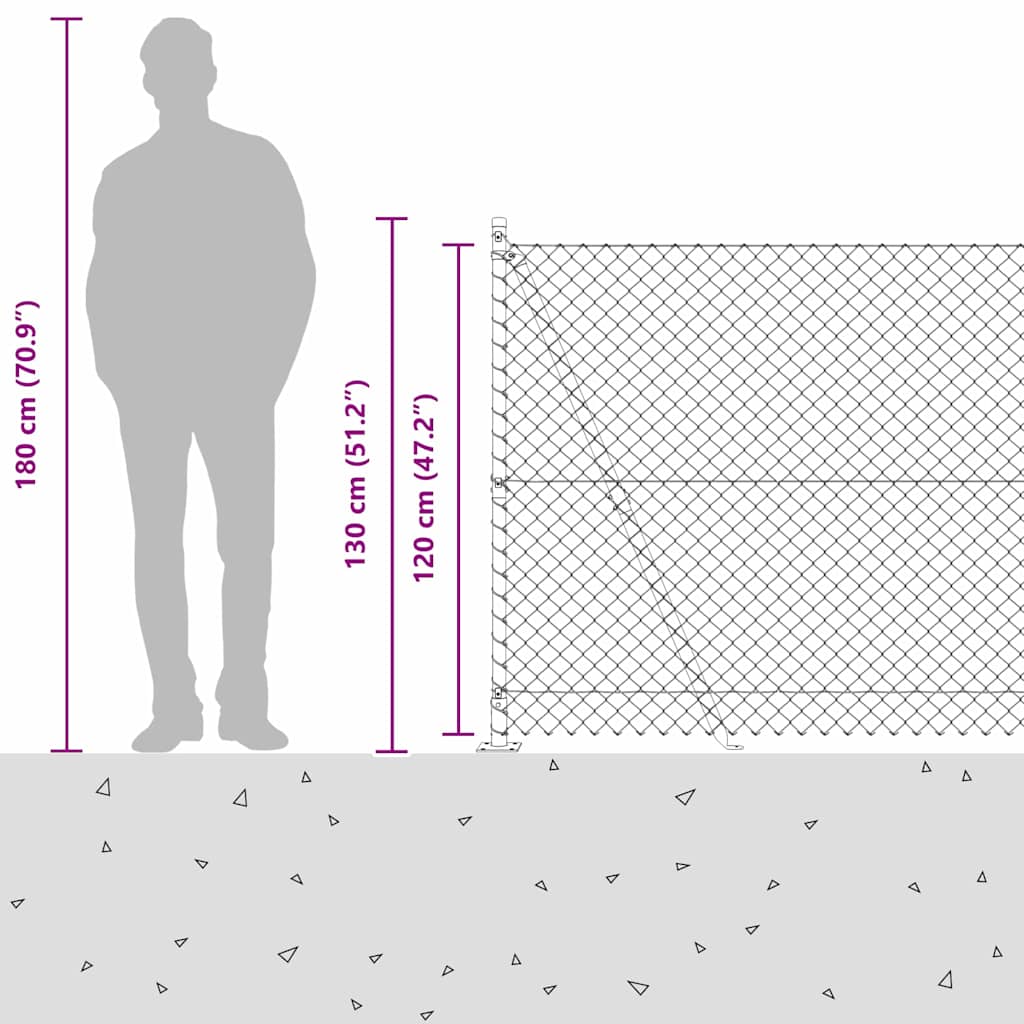 Zaunpfosten Grün 10 x 1,2 m (40 x 40 mm Maschenweite)