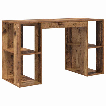 Schreibtisch mit Regal Altholz 130 x 50,5 x 75 cm Holzwerkstoff
