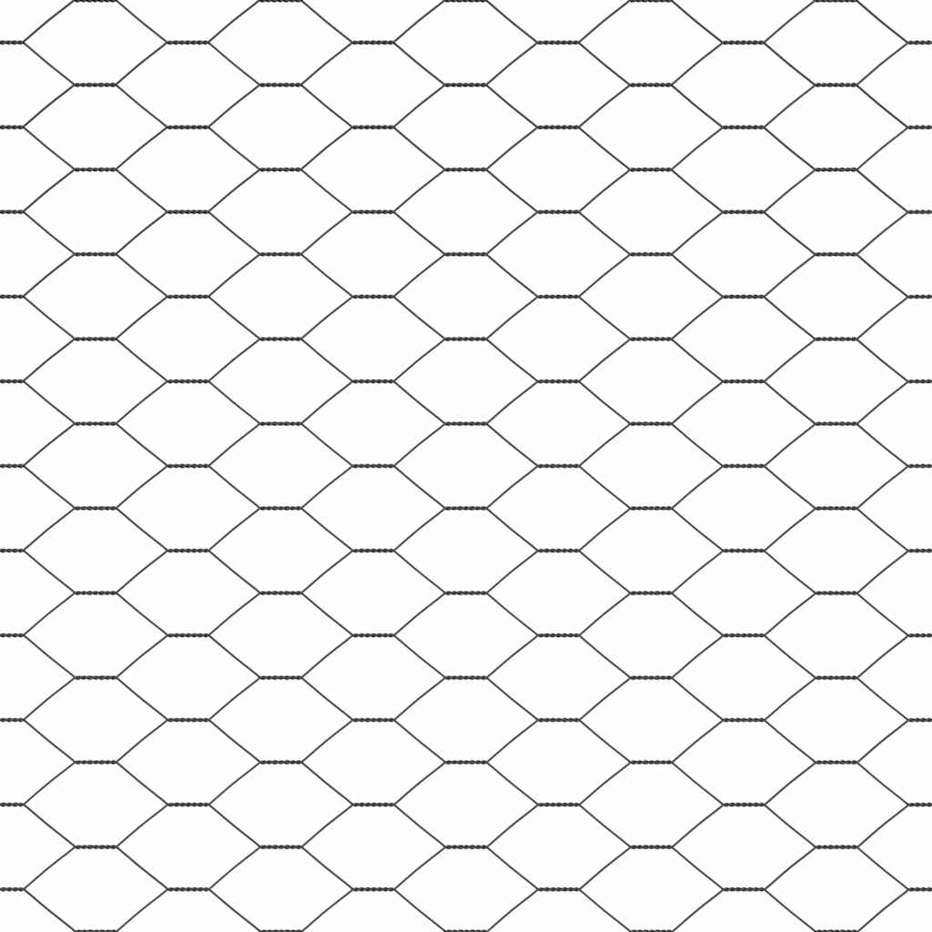 Zaunpfosten Grau 25 x 1,6 m (25 mm Netz) Stahl und PVC