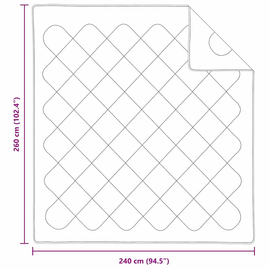 Sommerdecke Weiß 220 x 135 x 3 cm Polyester
