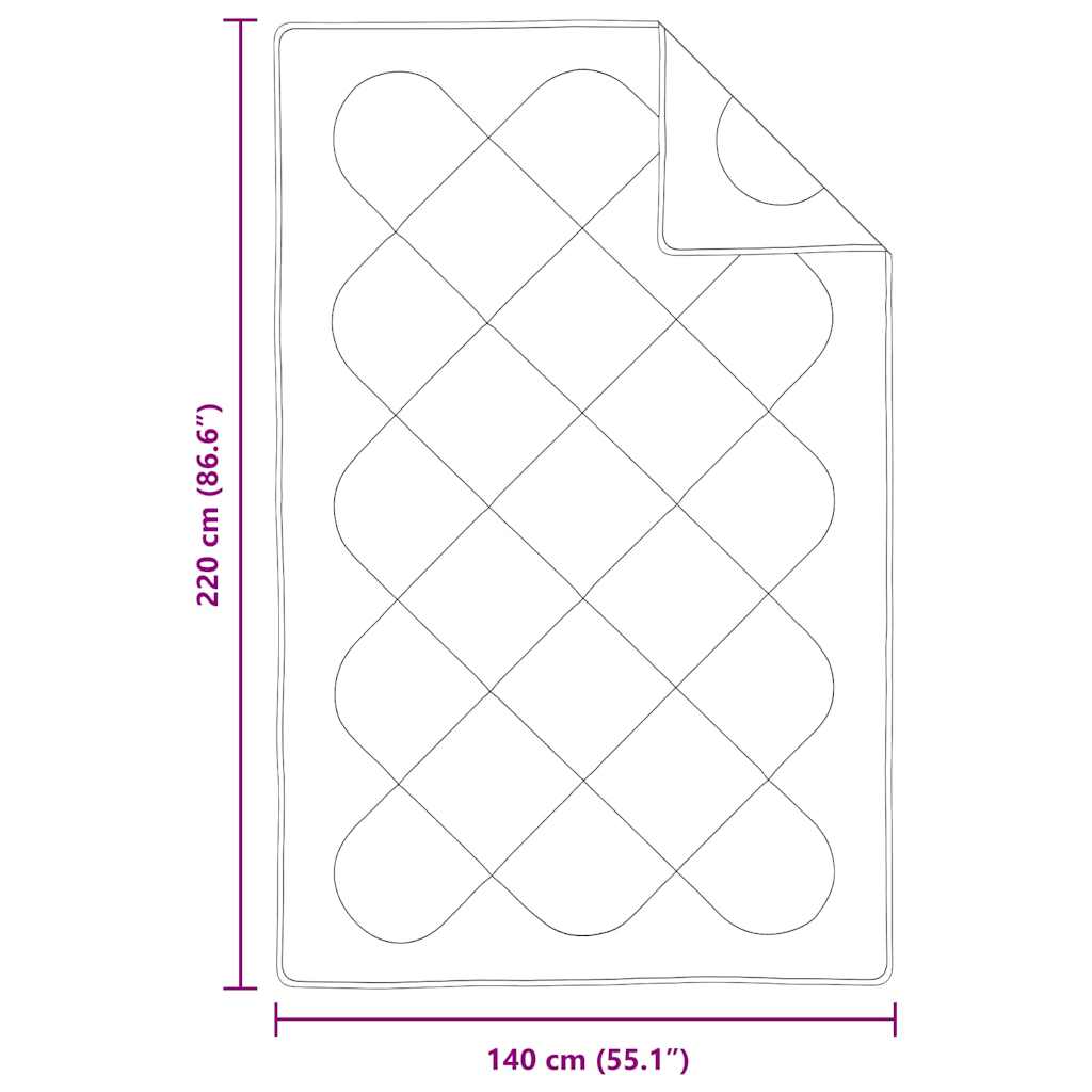 Winterbettdecke Weiß 240 x 222 x 5 cm Polyester