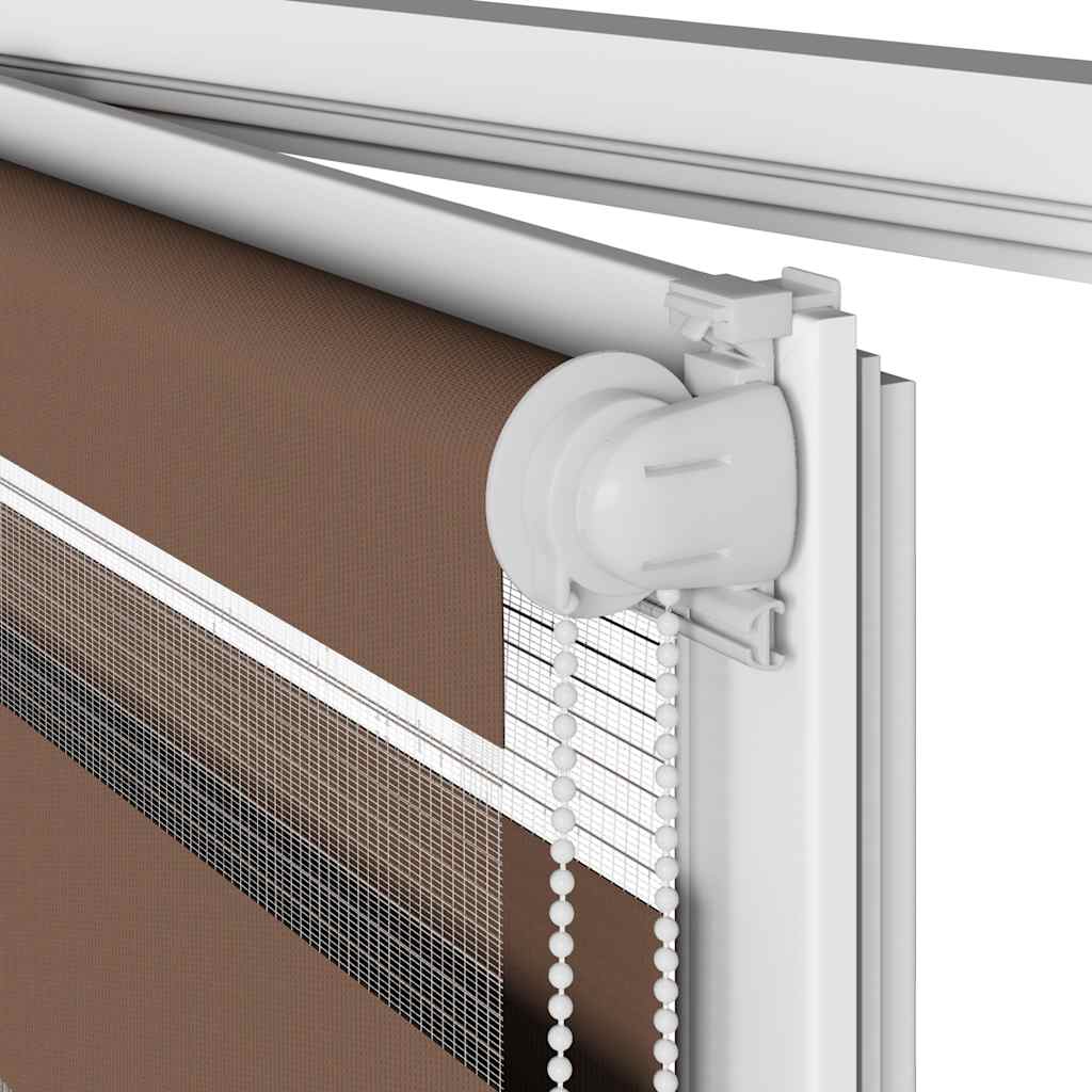 Doppelrollo Braun 65x230 cm Stoffbreite 60,9 cm Polyester