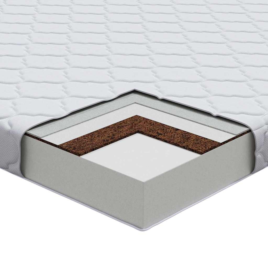 Matratze Weiß 180 x 200 cm Jacquard-Stoff