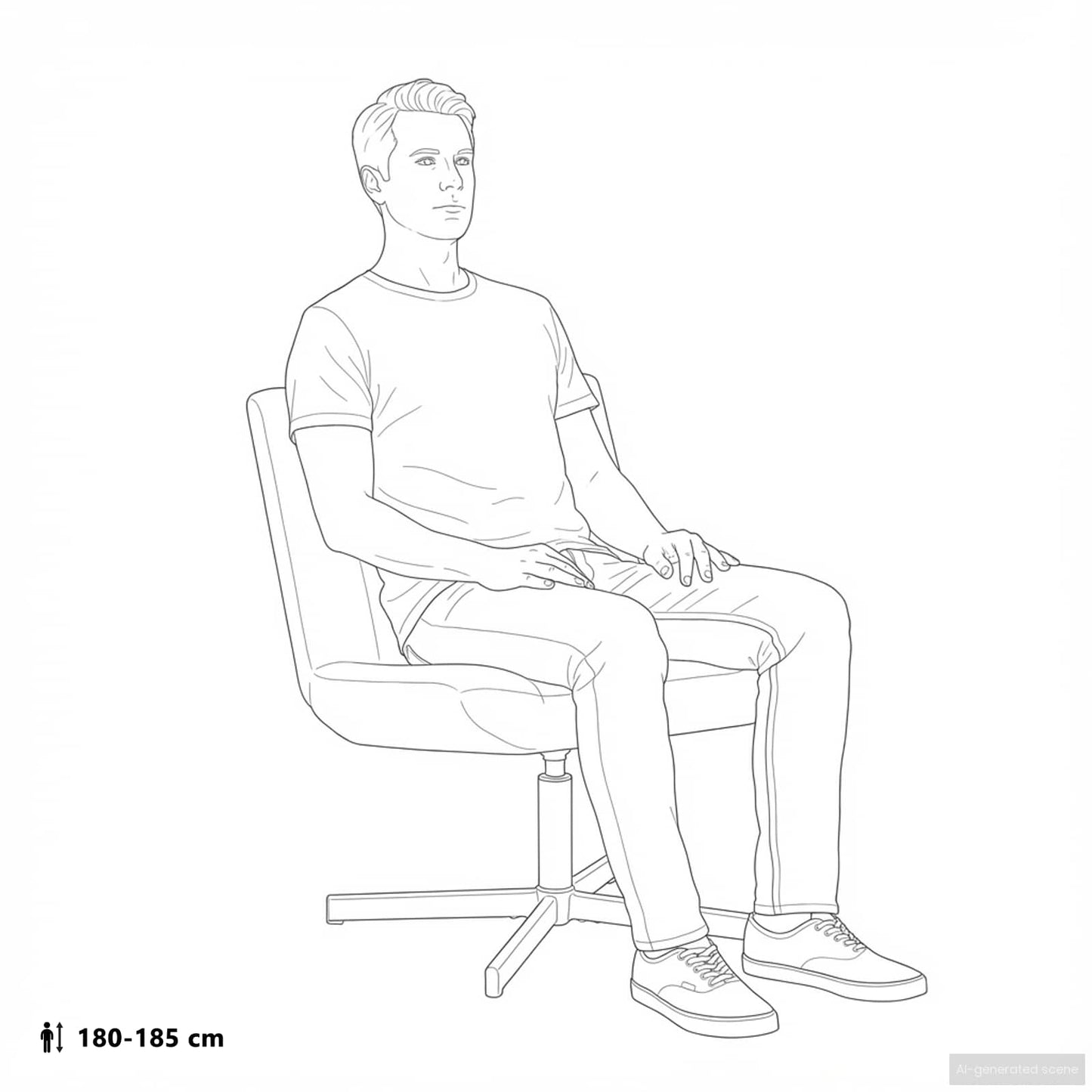 Drehstuhl Hellgrau 63 x 75 x 76 cm Stoff