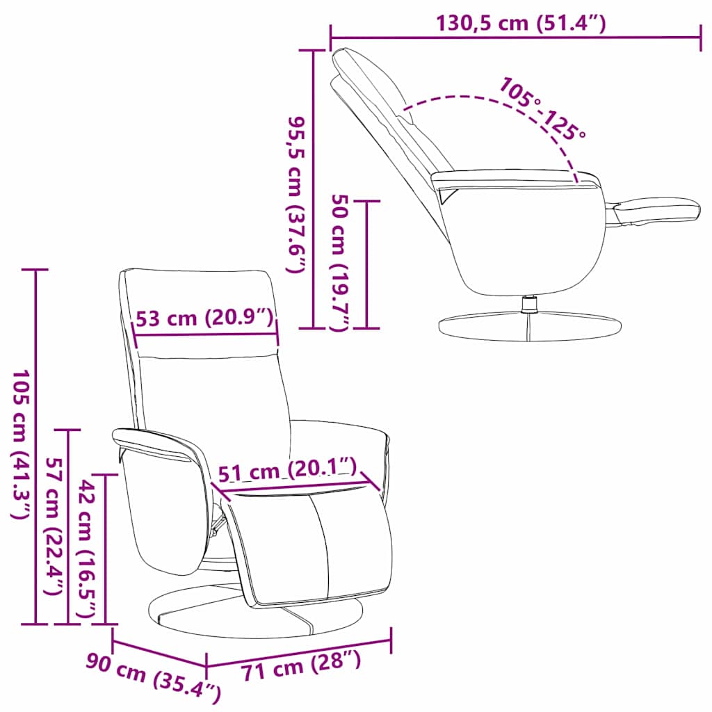 Massage Relaxsessel Schwarz Kunstleder