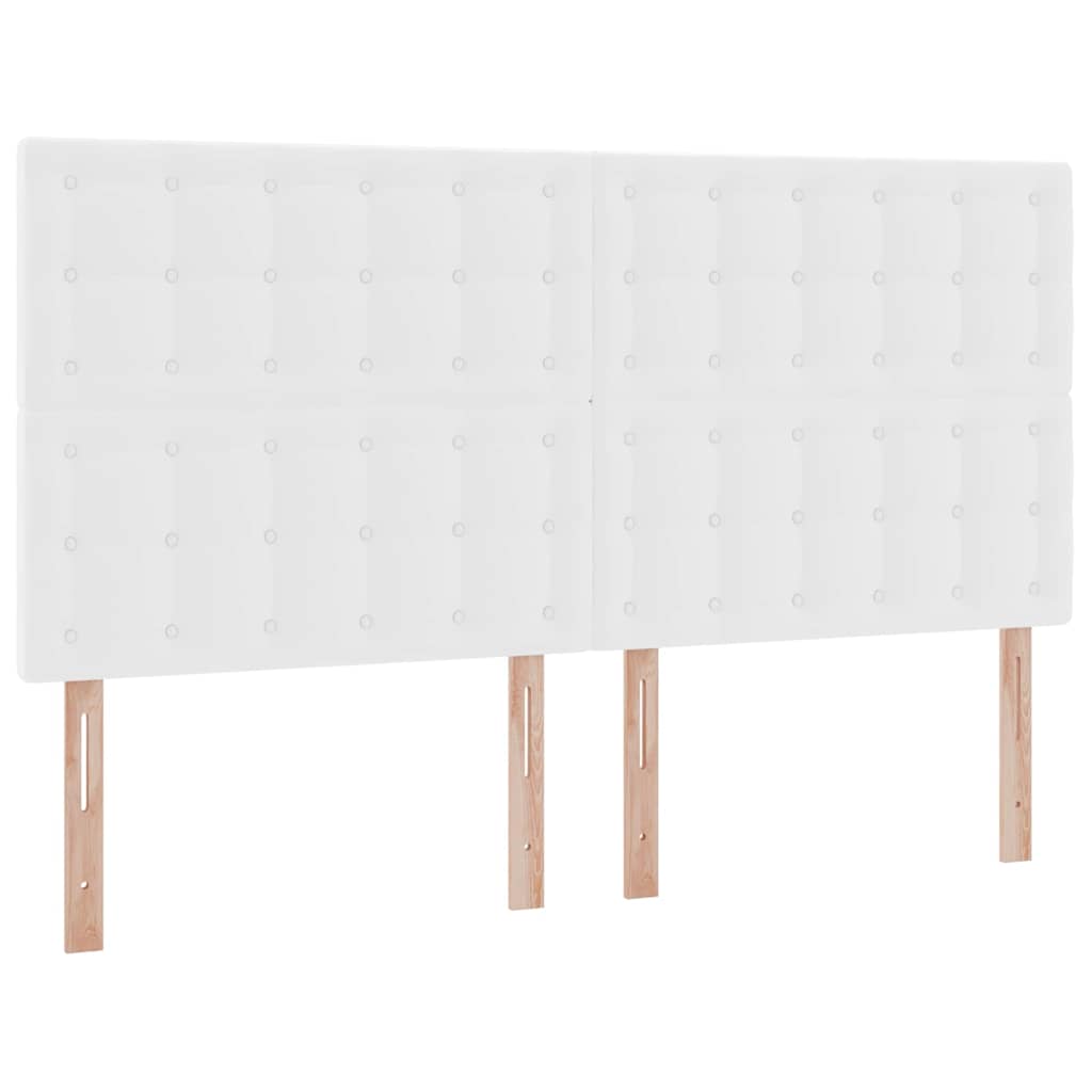 Bett mit Stauraum und LED Reinweiß 180 x 200 cm Kunstleder