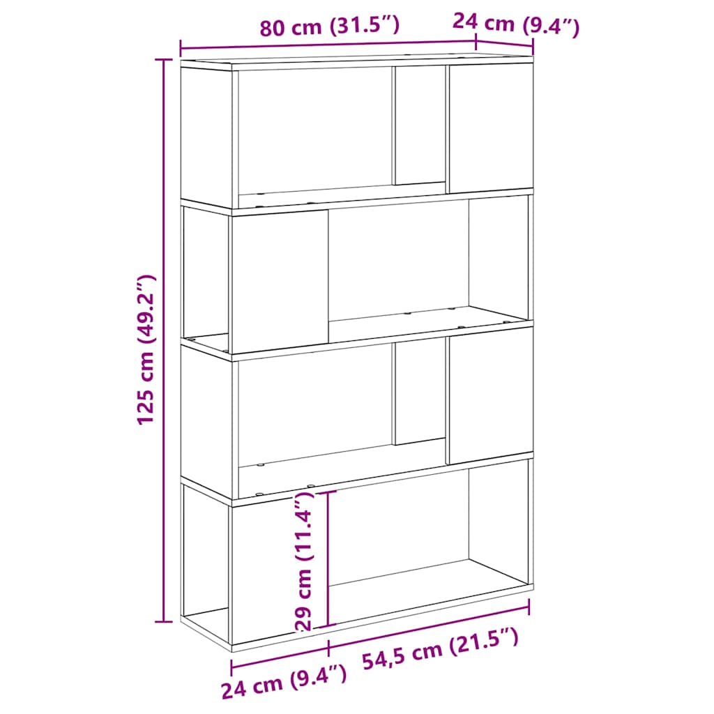 TV-Schrankset Wandmontiert Braun 80 x 24 x 125 cm Holzwerkstoff
