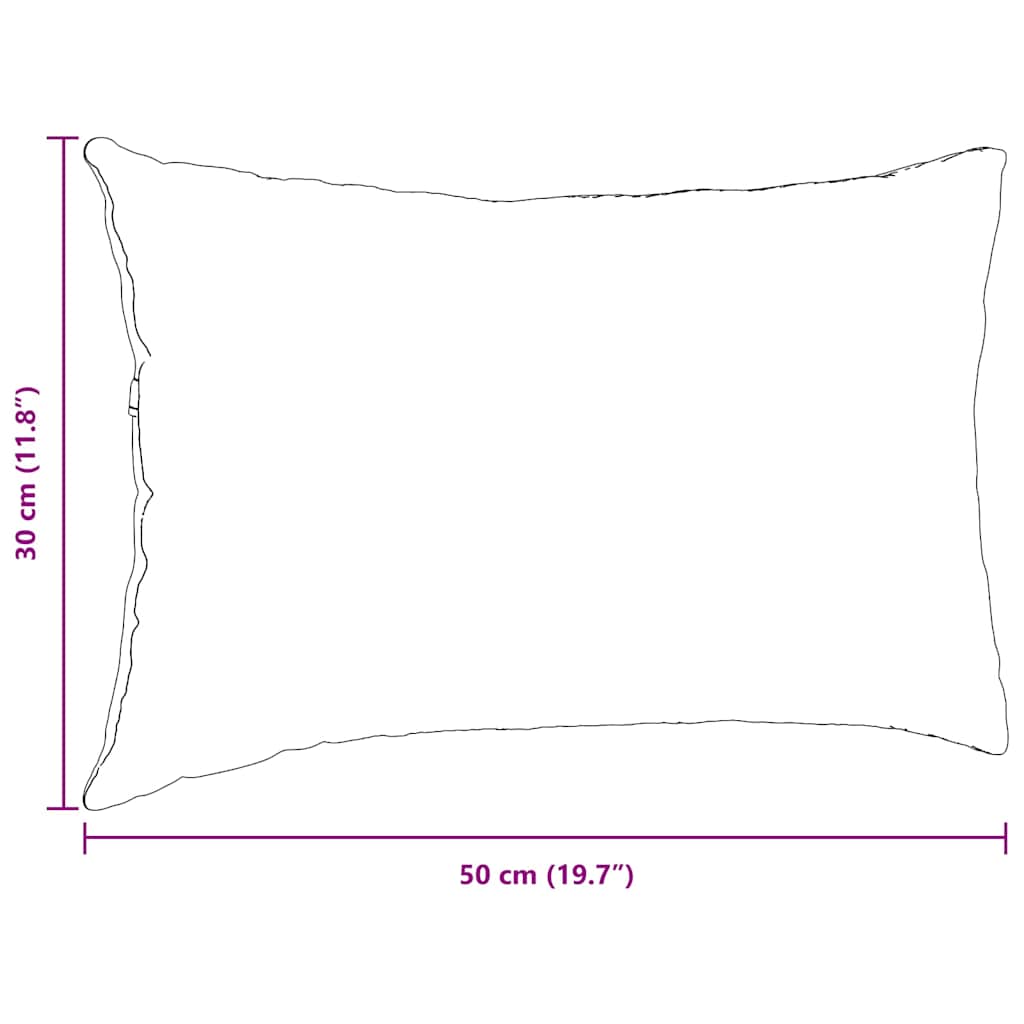 Sofakissen 2 Stück Dunkelgrau 50 x 30 cm Cordstoff