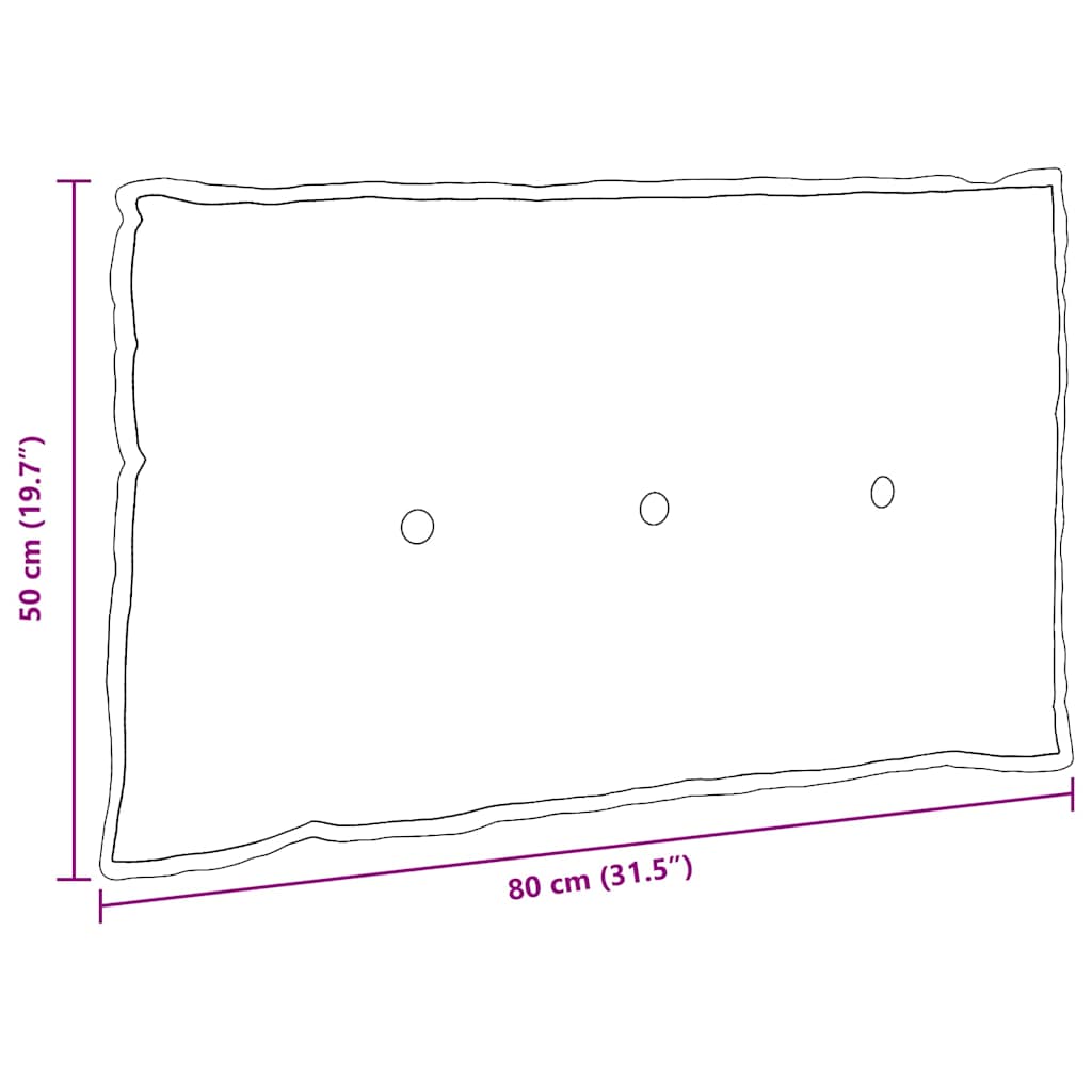 Rückenkissen Blau 80 x 50 cm Cordstoff