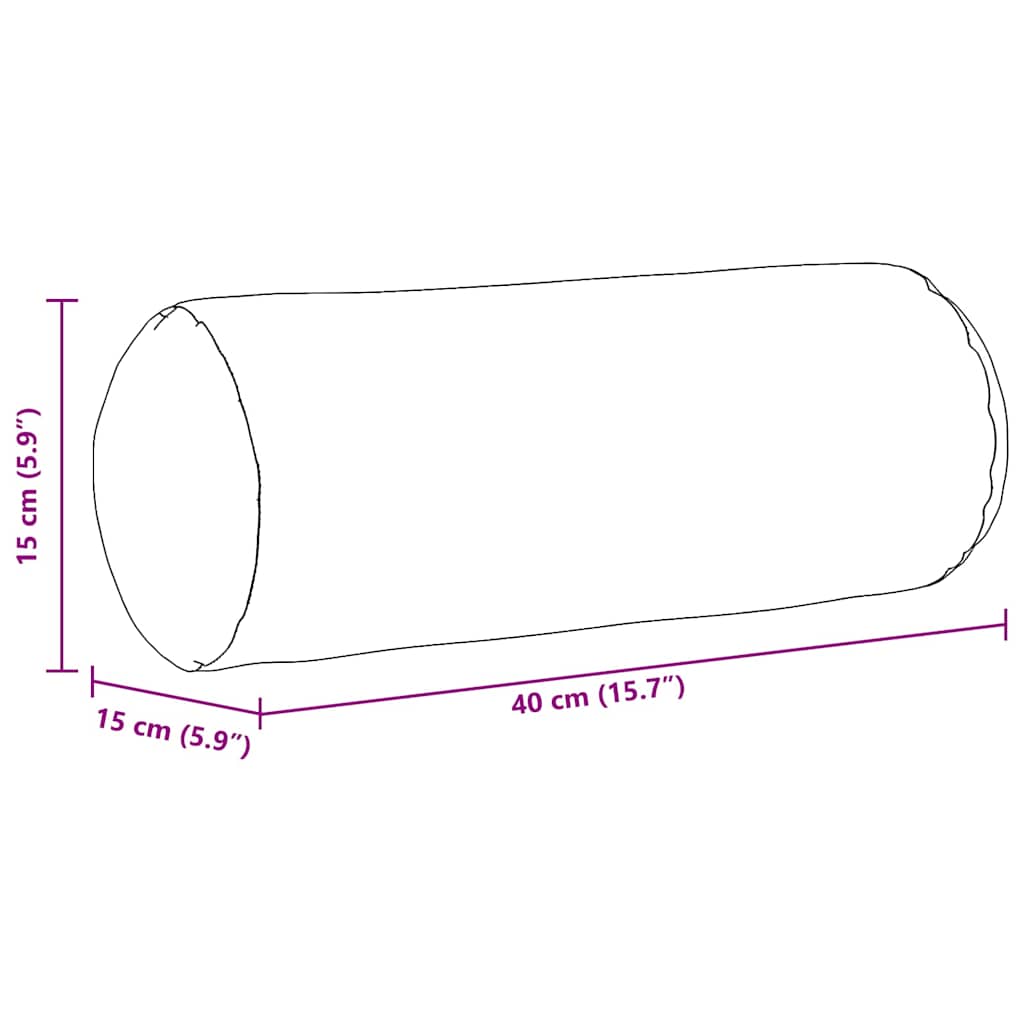 Bolsterkissen 2 Stück Dunkelgrün Ø 15 x 40 cm Stoff