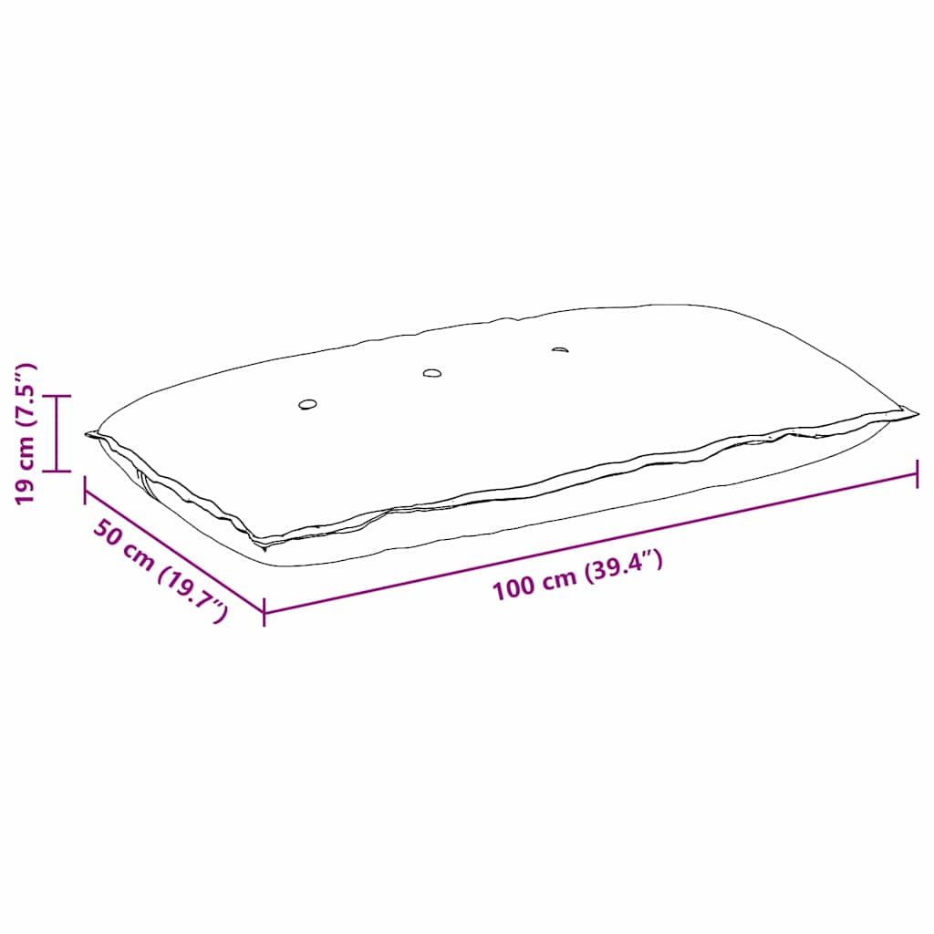 Rückenkissen Weinrot 100 x 50 cm Cordstoff
