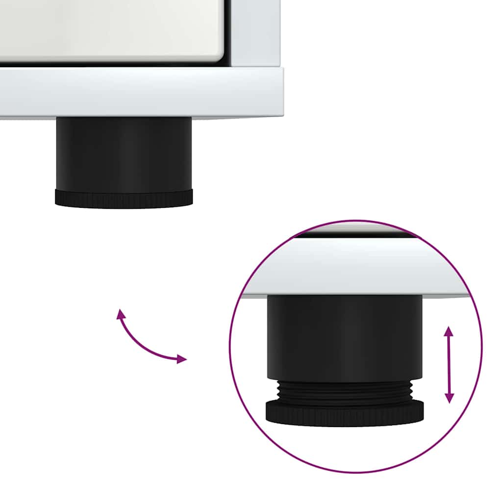 Nachttisch Hochglanz Weiß 30,5 x 30 x 43 cm Holzwerkstoff