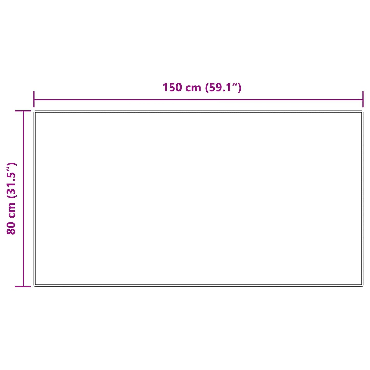 Rutschfester Kunstfellteppich Olite Grau 80 x 150 cm Polyester
