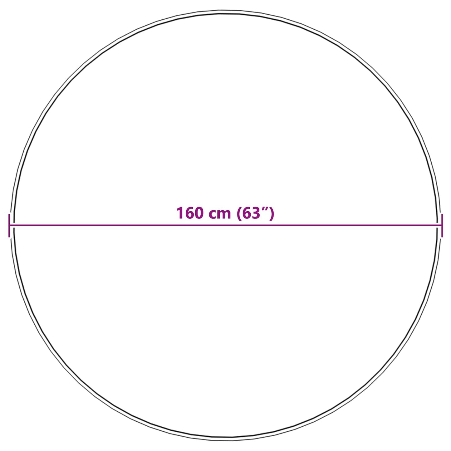 Rutschfester Kunstfellteppich Olite Grau Ø 160 cm Polyester