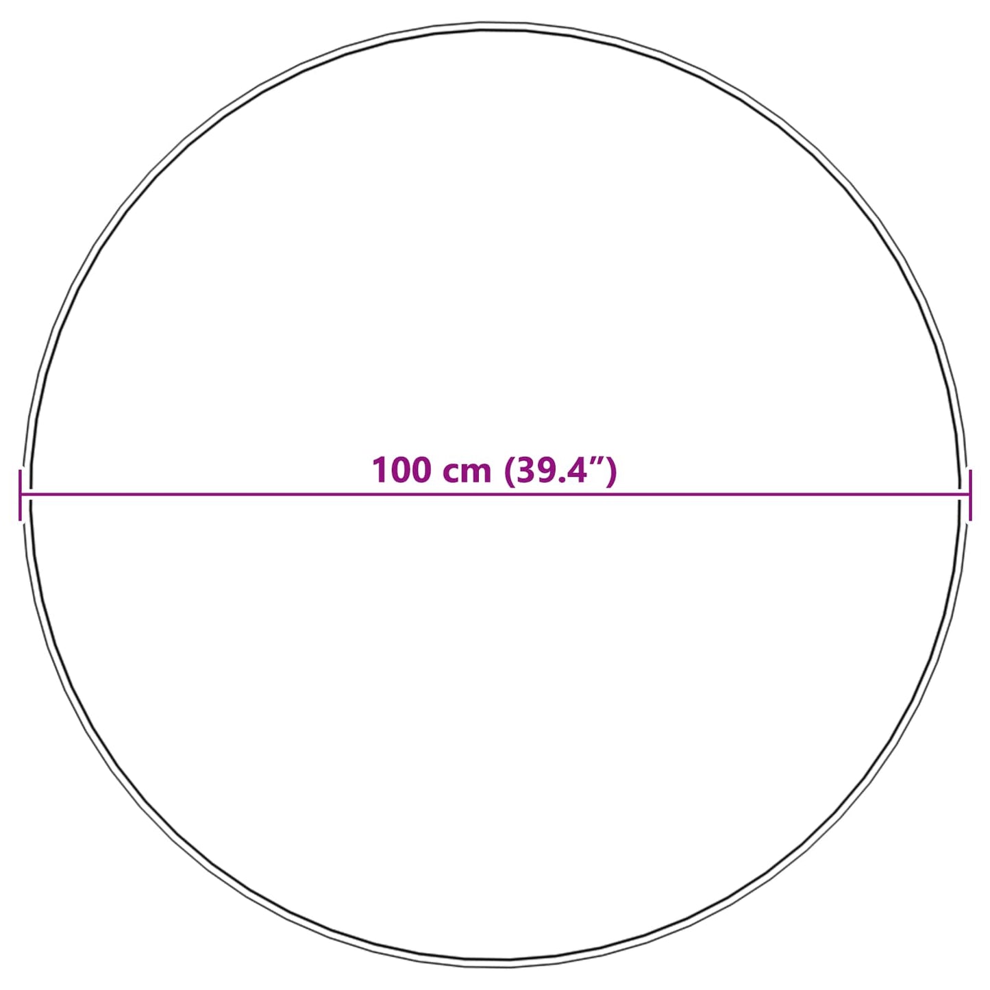 Rutschfester Kunstfellteppich Olite Taupe Ø 100 cm Polyester