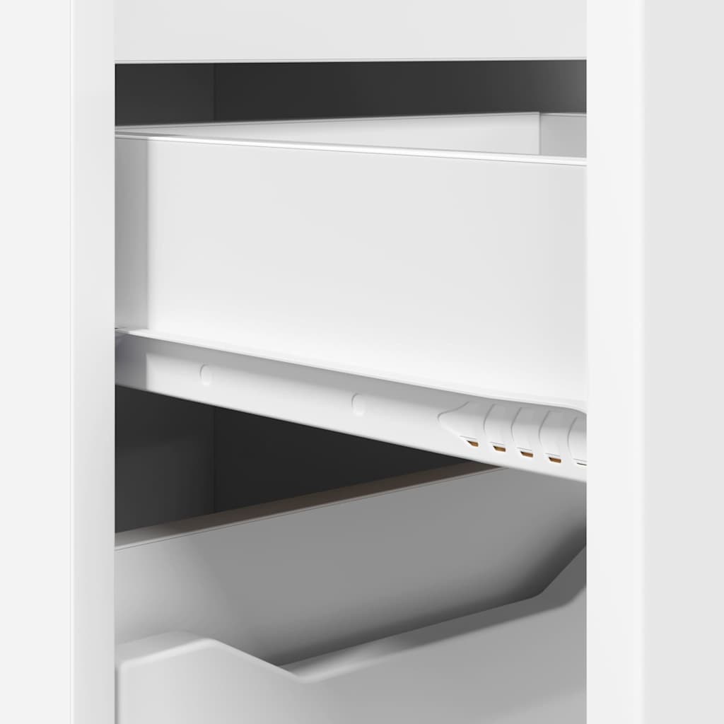 Badezimmermöbel-Set mit Schubladen 3 pcs Weiß Holzwerkstoff