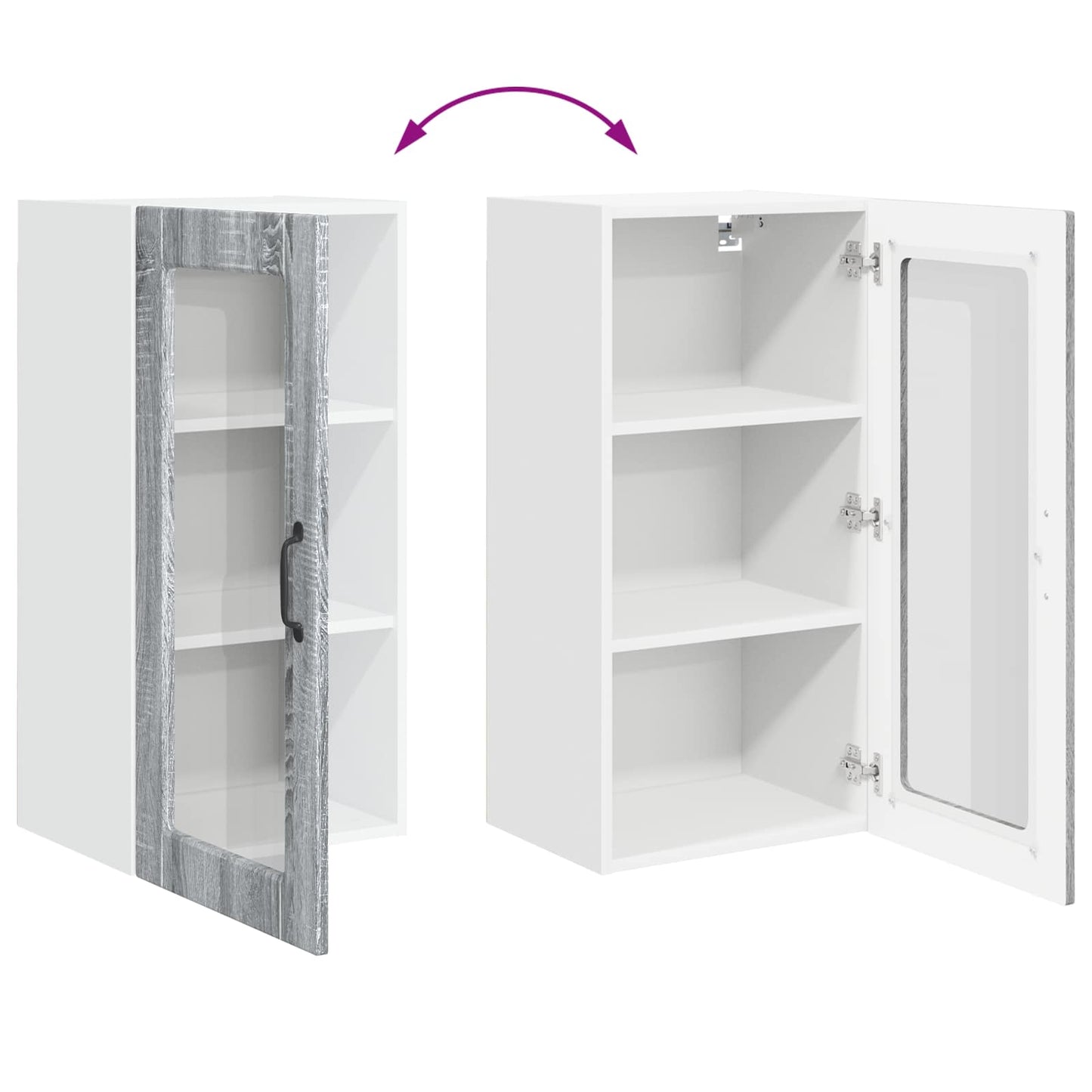 Küchenschrank Graues Sonoma 40 x 31 x 80 cm Holzwerkstoff