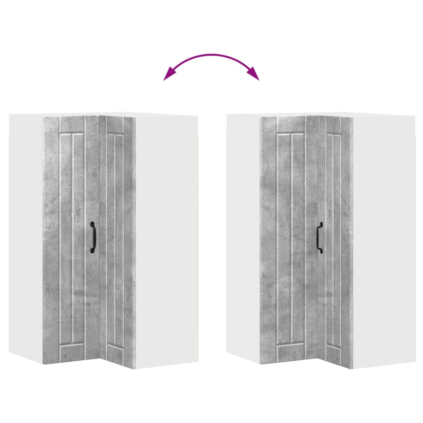 Küchenschrank Beton Grau 57 x 57 x 100 cm Holzwerkstoff