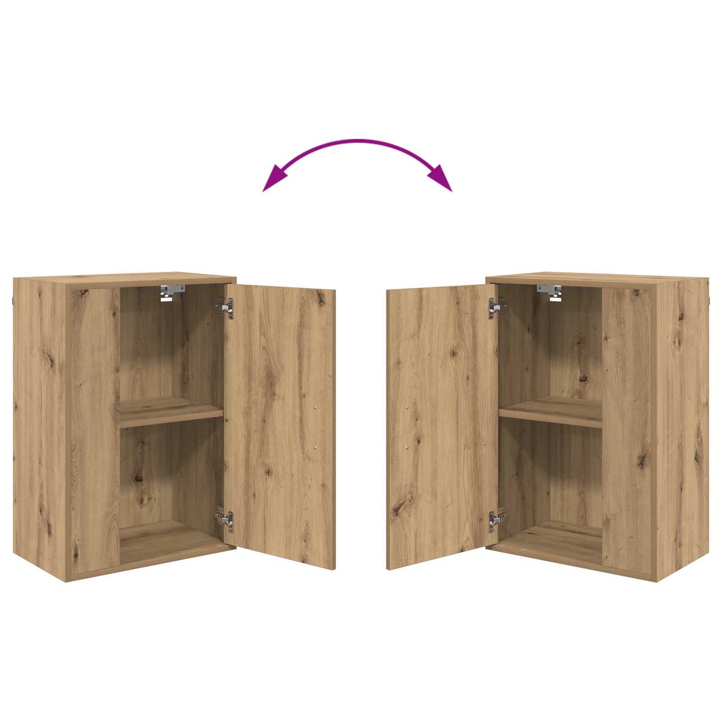 TV-Schrankset Wandmontiert 4 pcs Artisan-Eiche Holzwerkstoff