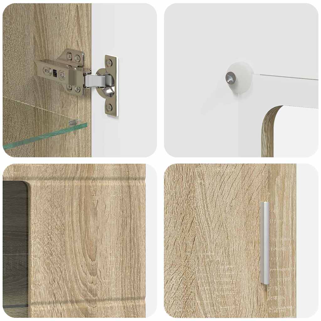 TV-Schrankset mit Schubladen FLORIN Sonoma-Eiche Holzwerkstoff