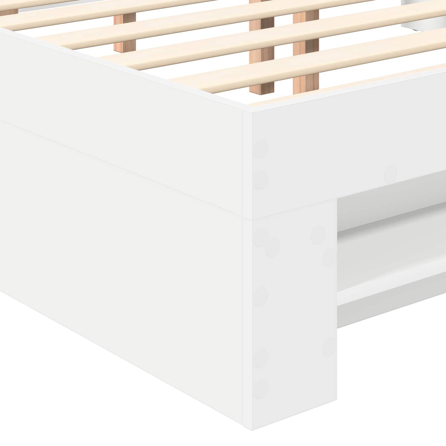 Bettrahmen mit Kopfteil Weiß 180 x 200 cm Holzwerkstoff