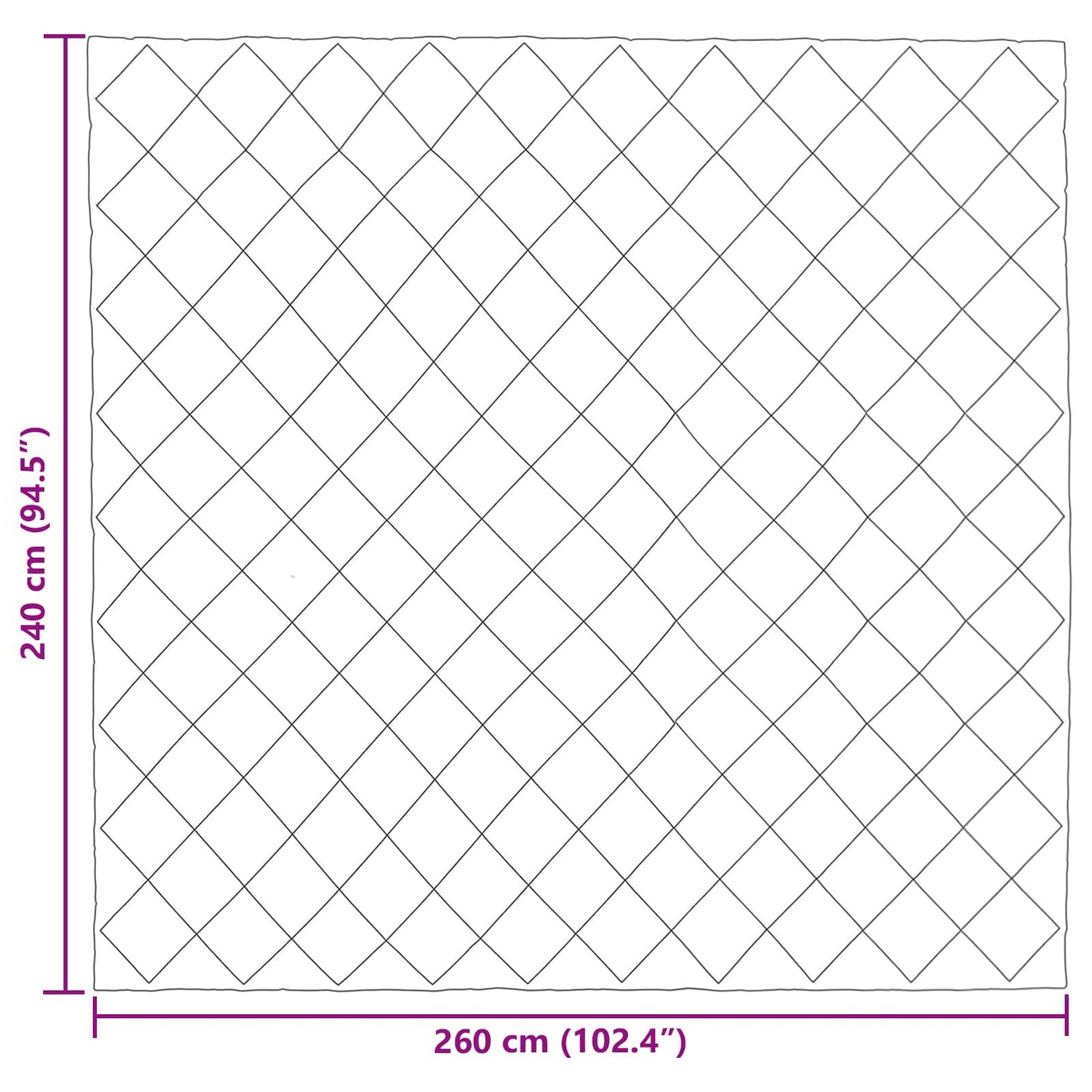 Ganzjahresbettdecke Schwarz 240 x 260 cm Mikrofaser