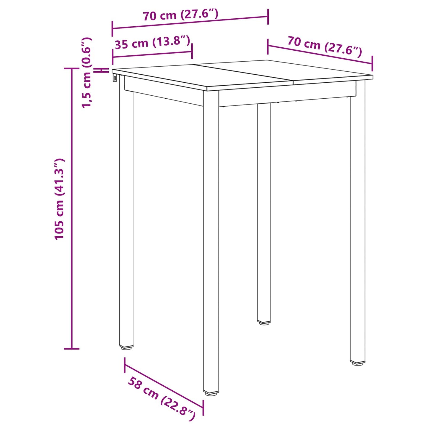 Stehtisch Holzwerkstoff