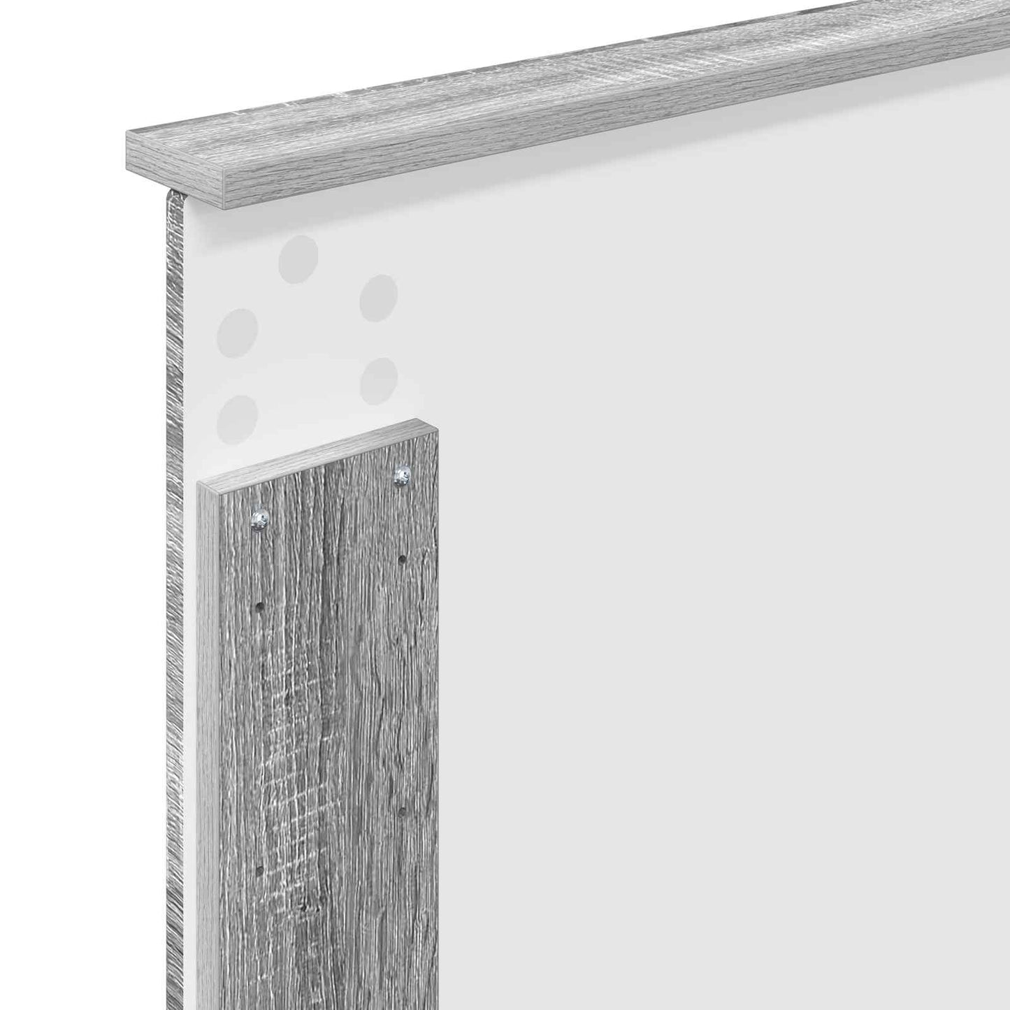 Bettrahmen mit Kopfteil Graues Sonoma 90 x 200 cm Holzwerkstoff