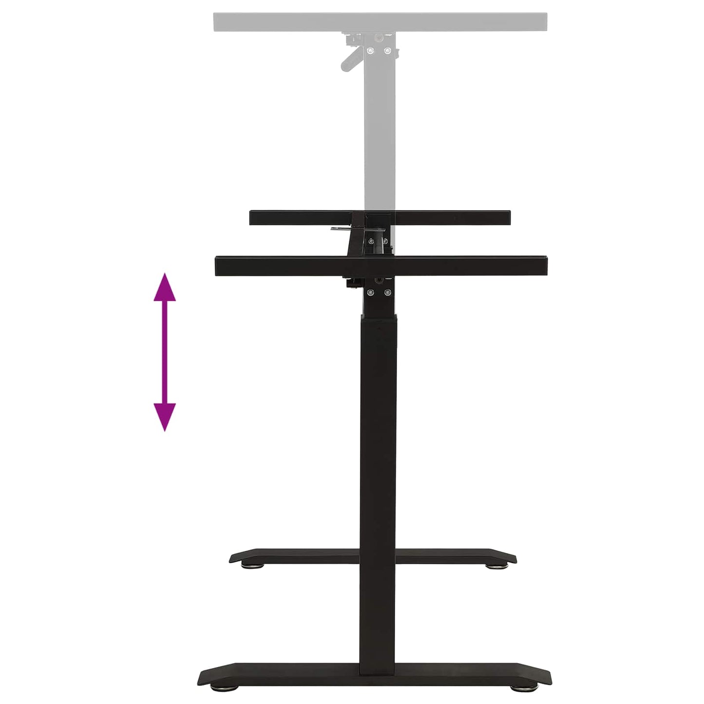 Schreibtisch Schwarz und Natur 140 x 60 cm Massivholz Eiche